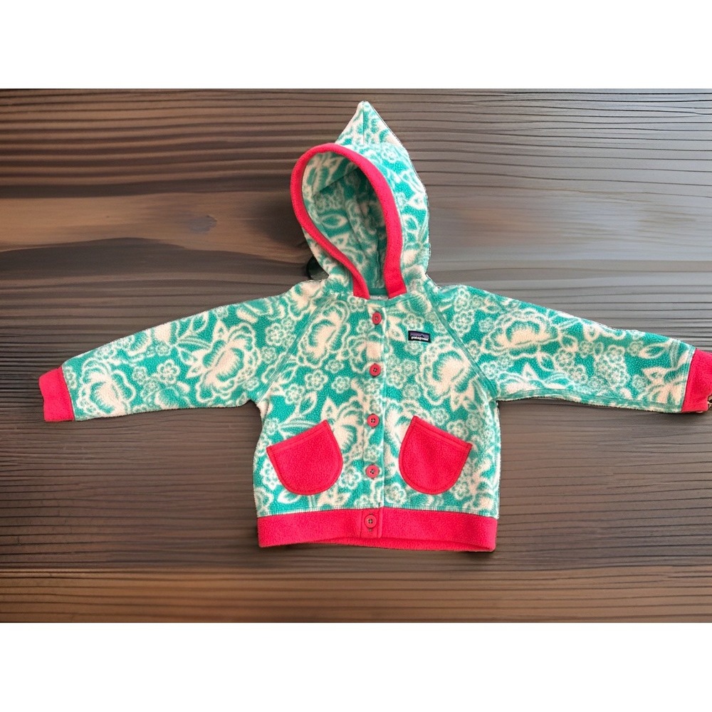 Patagonia Girls Fleece Baby Kids Swirly Top Jacket 3T Toddler Synchilla Hoody